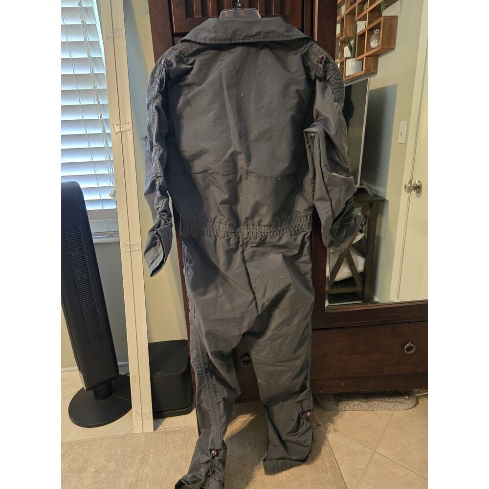 Vtg Roffe Made in USA MEDIUM Mens F-16 Style 2363 Gray Snow Suit One Piece Bibs - Picture 2 of 10